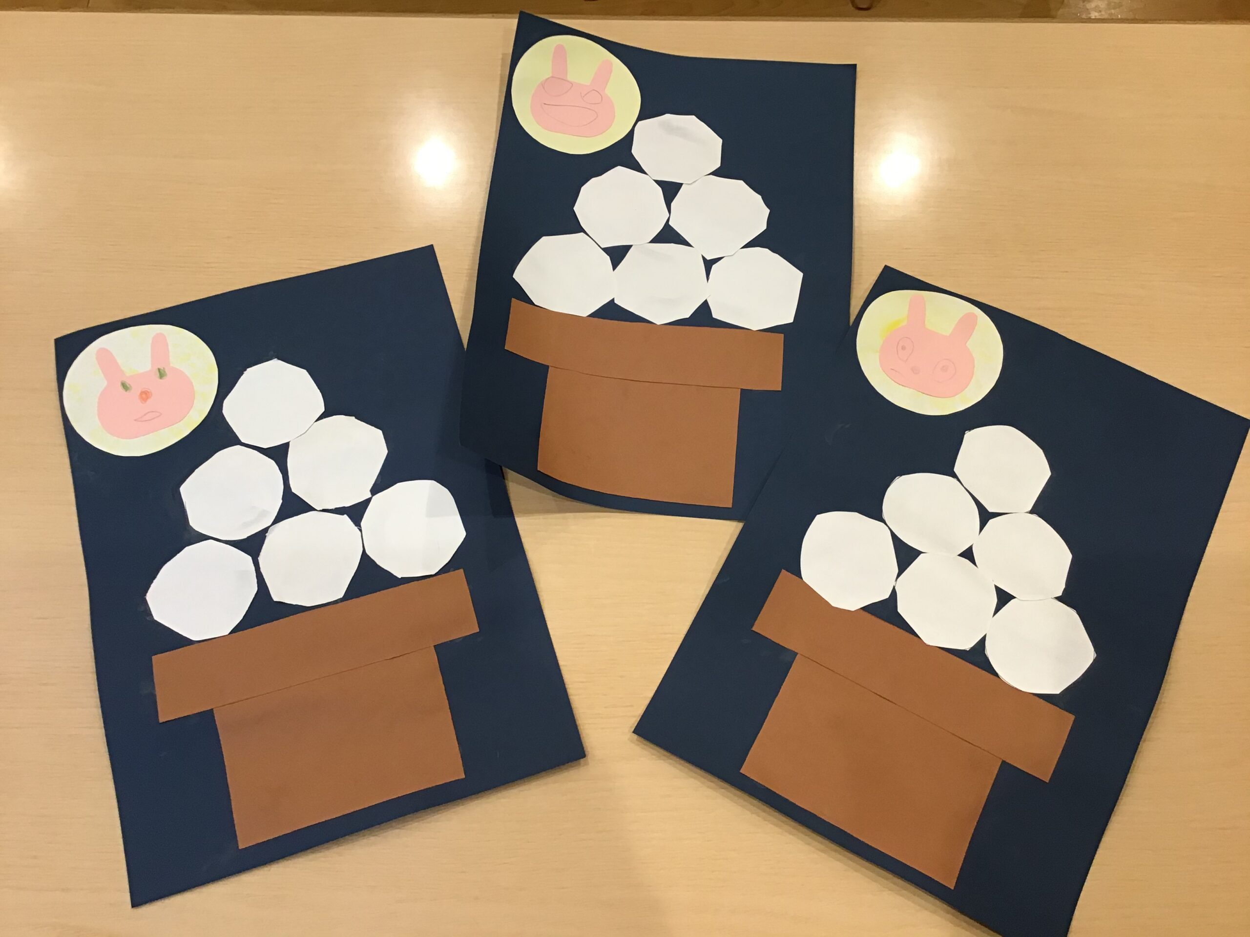 ３歳児うさぎ組 製作【お月見】🎑 | 保育園のベリーベアー｜ネス・コーポレーション